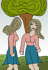 Image showing The beautiful twins