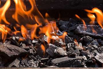 Image showing Burning charcoal