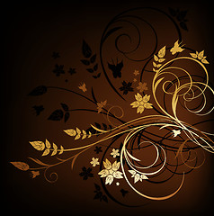 Image showing Grunge floral background