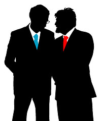 Image showing Two businessmen talking