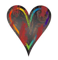 Image showing Grunge heart