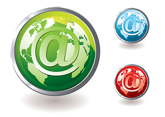 Image showing email icon world concept