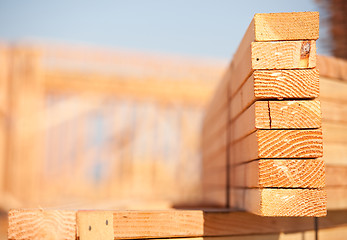 Image showing Stack of Building Lumber