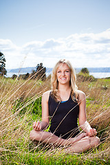 Image showing Meditating yoga woman