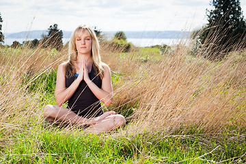 Image showing Meditating yoga woman