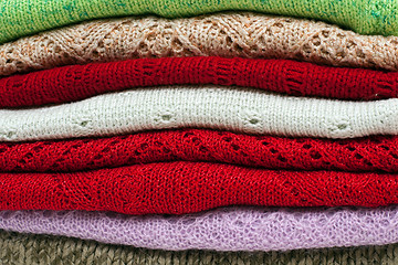 Image showing stack of sweaters