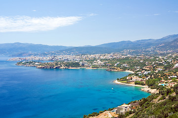 Image showing Panoramic view of Agios Nikolaos