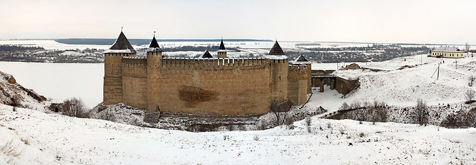 Image showing Castle in winter landscape