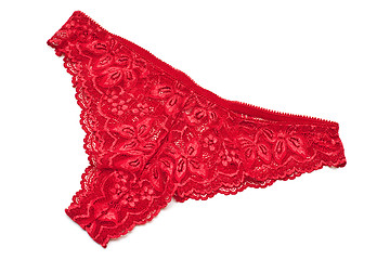 Image showing Red lace panties