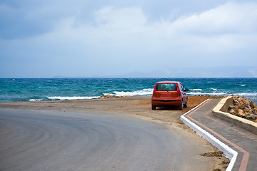 Image showing Road at the sea