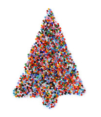 Image showing Christmas tree in beads