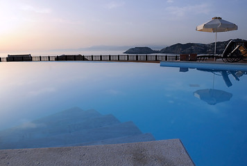 Image showing Swimming Pool at Sunrise