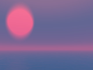 Image showing Abstract sunset