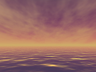 Image showing Evening ocean