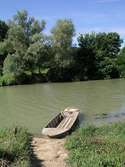 Image showing River, boat and sunny day