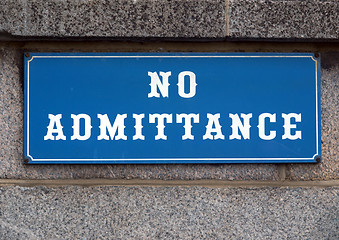 Image showing No admittance sign