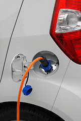 Image showing Charging electric car prototype