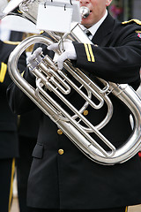 Image showing Pleying the tuba