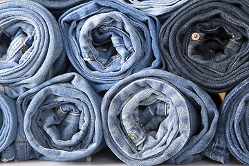 Image showing roll denim jeans