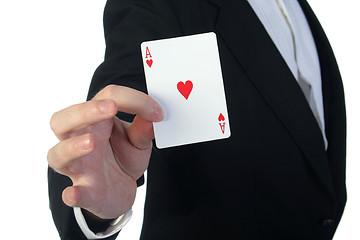 Image showing Magician and cards