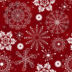 Image showing Abstract red seamless  pattern