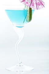 Image showing Blue tropical cocktail