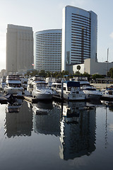 Image showing San Diego Marina Reflection