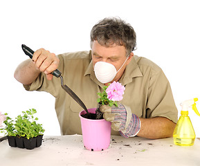 Image showing Gardener With Mask