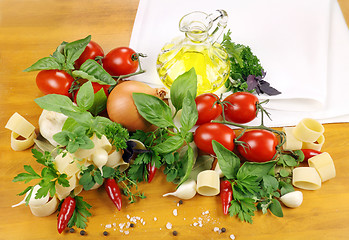 Image showing Pasta Ingredients