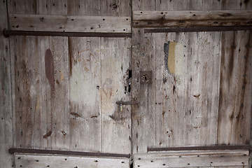 Image showing Old Swedish farm door