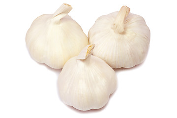 Image showing Three garlic bulbs