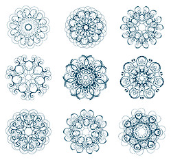 Image showing snowflakes set