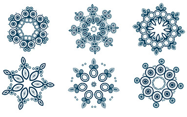 Image showing snowflakes set