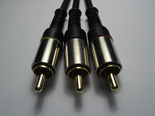 Image showing Three phono plugs
