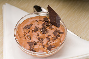 Image showing fresh homemade chocolate mousse