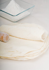 Image showing pita bread making