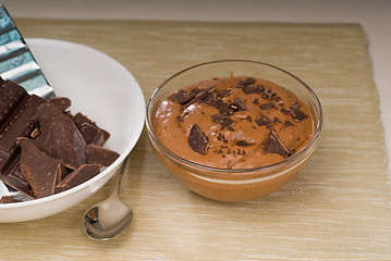 Image showing fresh homemade chocolate mousse