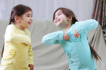 Image showing Girls playing