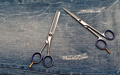 Image showing Scissors on the Jeans