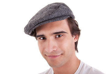 Image showing young man with a beret