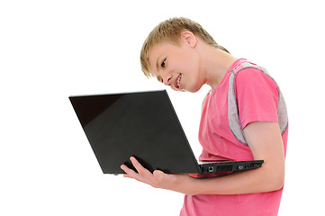 Image showing teenager with laptop