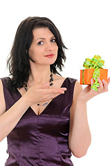 Image showing woman with gift