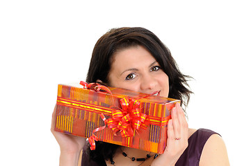 Image showing woman with gift