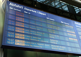 Image showing Timetable