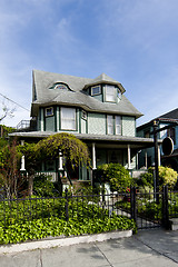 Image showing Beautiful green Victorian home