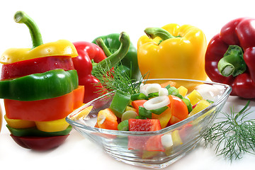 Image showing Bell pepper salad