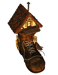 Image showing Boot house front view