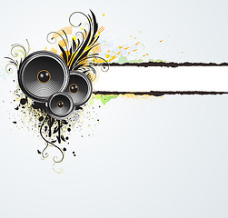 Image showing grunge floral abstract  banner 