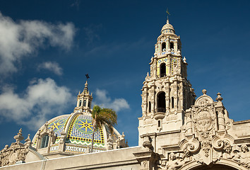 Image showing The Tower and Dome at Balboa Park, San Diego