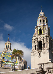 Image showing The Tower and Dome at Balboa Park, San Diego